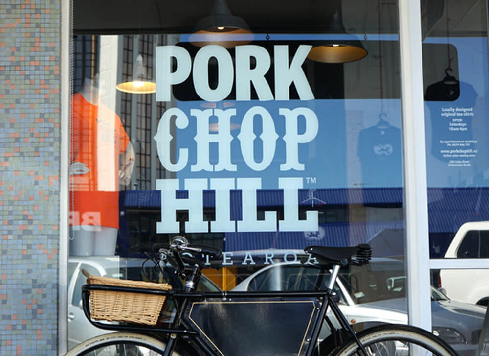Bicycle outside Pork Chop Hill credit www.porkchophill.nz 